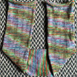 RIPTIDE with Kumquat -- 50gr Sock Tube plus 20gr mini -- Times Square sock yarn -- ready to ship