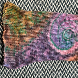 MUTED FRACTALS -- hand-painted double sock blank -- ready to ship