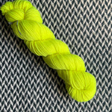 HIGHLIGHTER YELLOW -- Greenwich Village DK yarn -- ready to ship