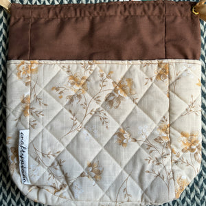 SEPIA -- project bag -- ready to ship