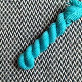 HIGHLIGHTER BLUE -- Half-Skein -- Greenwich Village DK yarn --ready to ship