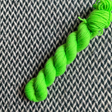 HIGHLIGHTER GREEN -- Half-Skein -- Greenwich Village DK yarn --ready to ship