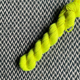 HIGHLIGHTER YELLOW -- Half-Skein -- Greenwich Village DK yarn --ready to ship