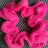 HIGHLIGHTER PINK -- Harlem sock yarn -- ready to ship