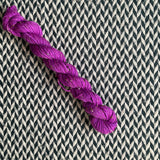 Highlighter Purple -- mini-skein -- Alphabet City tweed sock yarn -- ready to ship