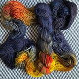 SOLAR ECLIPSE OF THE HEART -- dyed to order -- choose your yarn base