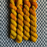 Here Comes the Sun Again -- mini-skein -- Broadway sparkle sock yarn-- ready to ship