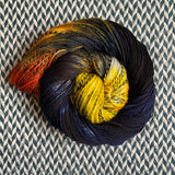 SOLAR ECLIPSE OF THE HEART -- dyed to order -- choose your yarn base