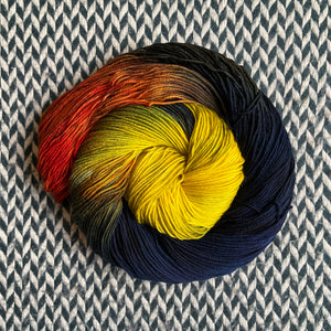 SOLAR ECLIPSE OF THE HEART -- dyed to order -- choose your yarn base