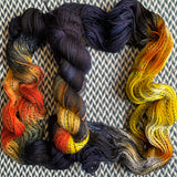 SOLAR ECLIPSE OF THE HEART -- dyed to order -- choose your yarn base