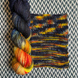 SOLAR ECLIPSE OF THE HEART -- dyed to order -- choose your yarn base