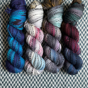 LYRICALLY FADE *4 Skein Set* -- Wave Hill zebra yarn -- ready to ship