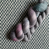 CITY PIGEON with Slate * Broadway Sparkle Sock Set * -- full-size skein with mini-skein -- ready to ship yarn