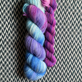 FONDANT and Creature from the Grape Lagoon * Broadway Sparkle Sock Set * -- full-size skein with mini-skein -- ready to ship yarn