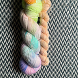 LIFE ON MARS and Just Peachy * Broadway Sparkle Sock Set * -- full-size skein with mini-skein -- ready to ship yarn