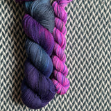 MOONLIT MERMAID and Creature from the Grape Lagoon * Broadway Sparkle Sock Set * -- full-size skein with mini-skein -- ready to ship yarn