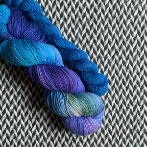 SEA DREAMS with Bluesy * Broadway Sparkle Sock Set * -- full-size skein with mini-skein -- ready to ship yarn