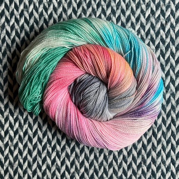 SUNSET BEACH -- Broadway sparkle sock yarn -- ready to ship