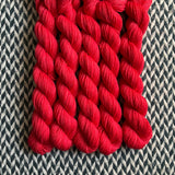 Tomato -- mini-skein -- Times Square sock yarn -- ready to ship