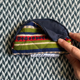 FUNKY STRIPES -- small notion pouch with zipper -- ready to ship