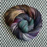 COVER BAND -- Wave Hill zebra fingering yarn -- ready to ship