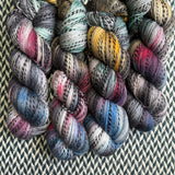 REMIX -- Wave Hill zebra fingering yarn -- ready to ship