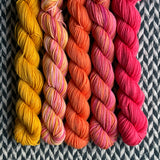 Sunset Cruise *5 Mini-Skein Set* -- Times Square sock yarn -- ready to ship