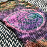 MUTED FRACTALS -- hand-painted double sock blank -- ready to ship
