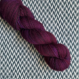 PINOT NOIR -- Wave Hill zebra fingering yarn -- ready top