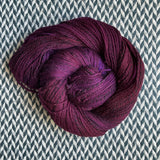 PINOT NOIR -- Wave Hill zebra fingering yarn -- ready top