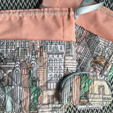 NYC Watercolors -- small notion pouch with zipper -- ready to ship
