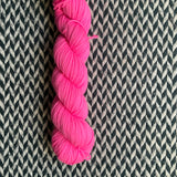 HIGHLIGHTER PINK -- Half-Skein -- Harlem sock yarn -- ready to ship