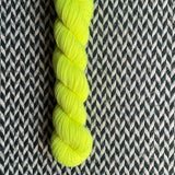 HIGHLIGHTER YELLOW -- Half-Skein -- Harlem sock yarn -- ready to ship