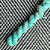 Sea Glass -- mini-skein -- Broadway sparkle sock yarn-- ready to ship