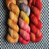 DRUMMING TRIO *3 Skein Set* -- Broadway sparkle sock yarn -- ready to ship