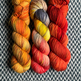 DRUMMING TRIO *3 Skein Set* -- Greenwich Village DK yarn -- ready to ship