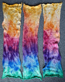 MELTED CRAYONS -- double-stranded sock blank -- ready to ship