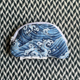 Waves -- small notion pouch with zipper -- ready to ship