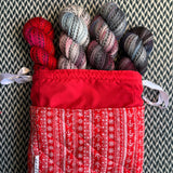 NAUTICAL RED -- project bag -- ready to ship