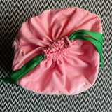 PINK FLOWER -- project bag -- ready to ship