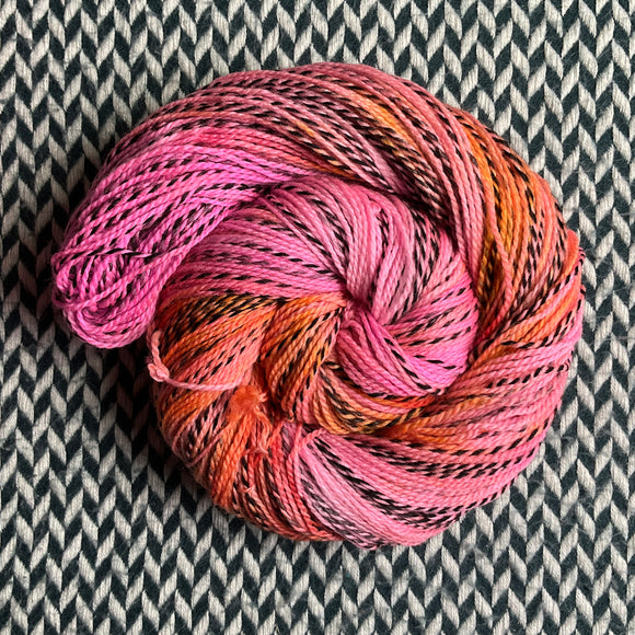 SNAP DRAGONS -- Wave Hill zebra fingering yarn -- ready to ship