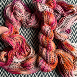 HIBISCUS -- Wave Hill zebra fingering yarn -- ready to ship