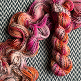 HIBISCUS -- Wave Hill zebra fingering yarn -- ready to ship
