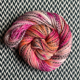 HIBISCUS -- Wave Hill zebra fingering yarn -- ready to ship