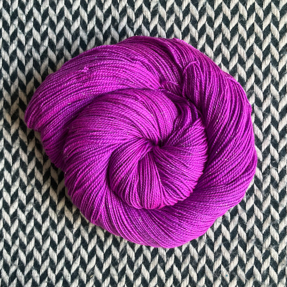 HIGHLIGHTER PURPLE -- Broadway sparkle sock yarn -- ready to ship