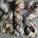 CATTITUDE -- Wave Hill zebra fingering yarn -- ready to ship