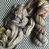 CATTITUDE -- Wave Hill zebra fingering yarn -- ready to ship