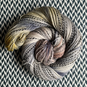 CATTITUDE -- Wave Hill zebra fingering yarn -- ready to ship