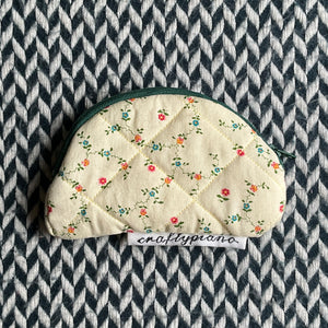 May Flowers -- small notion pouch with zipper -- ready to ship