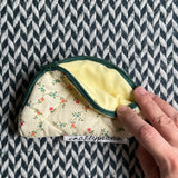 May Flowers -- small notion pouch with zipper -- ready to ship
